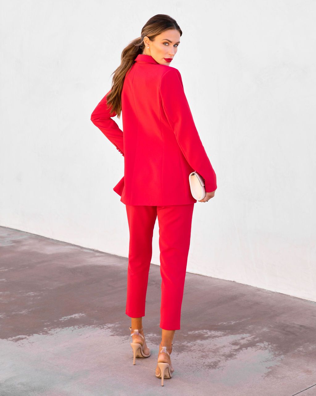 Next In Line Pocketed Blazer - Red - FINAL SALE sold by Vici product image thumbnail 4