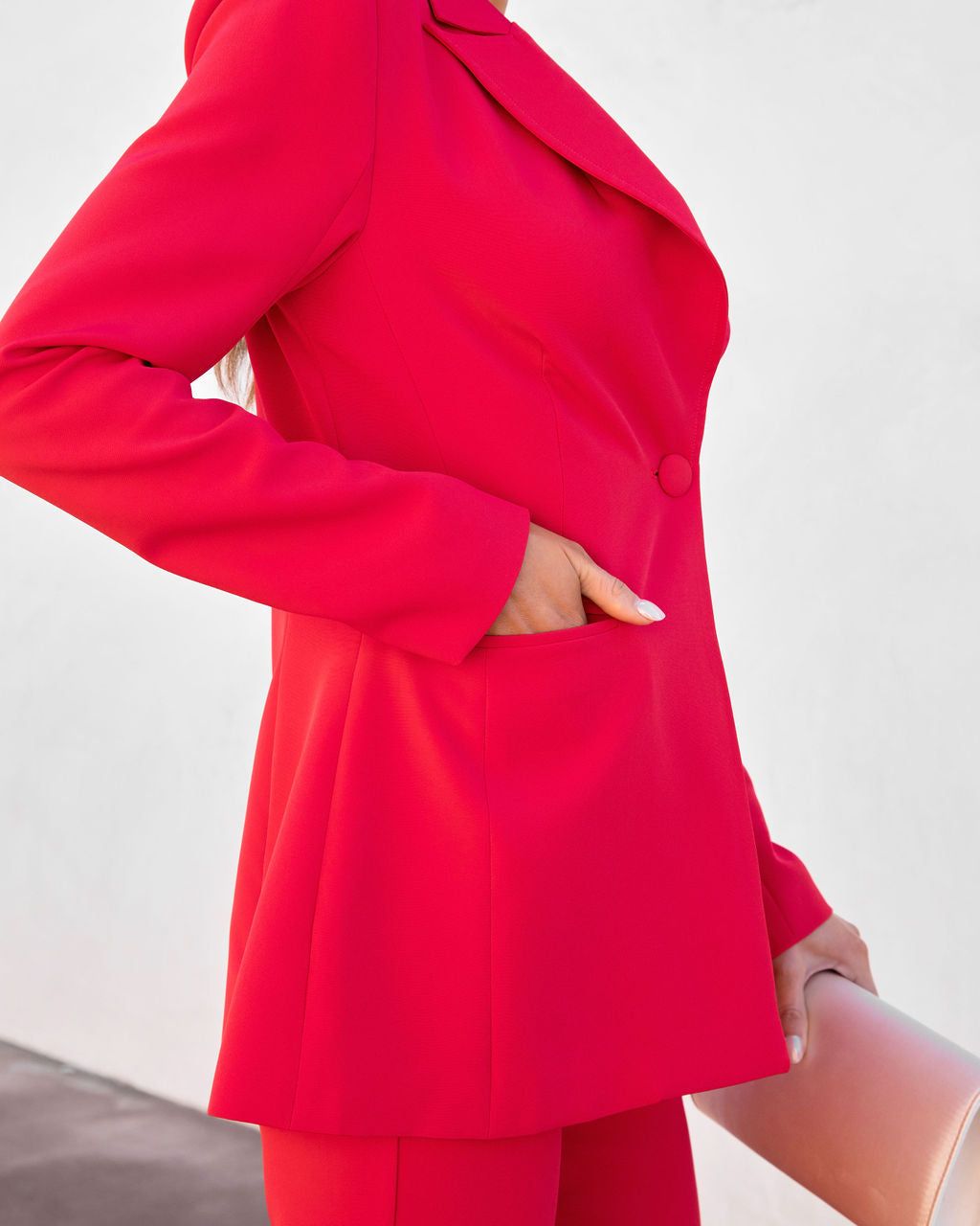 Next In Line Pocketed Blazer - Red - FINAL SALE sold by Vici product image thumbnail 2