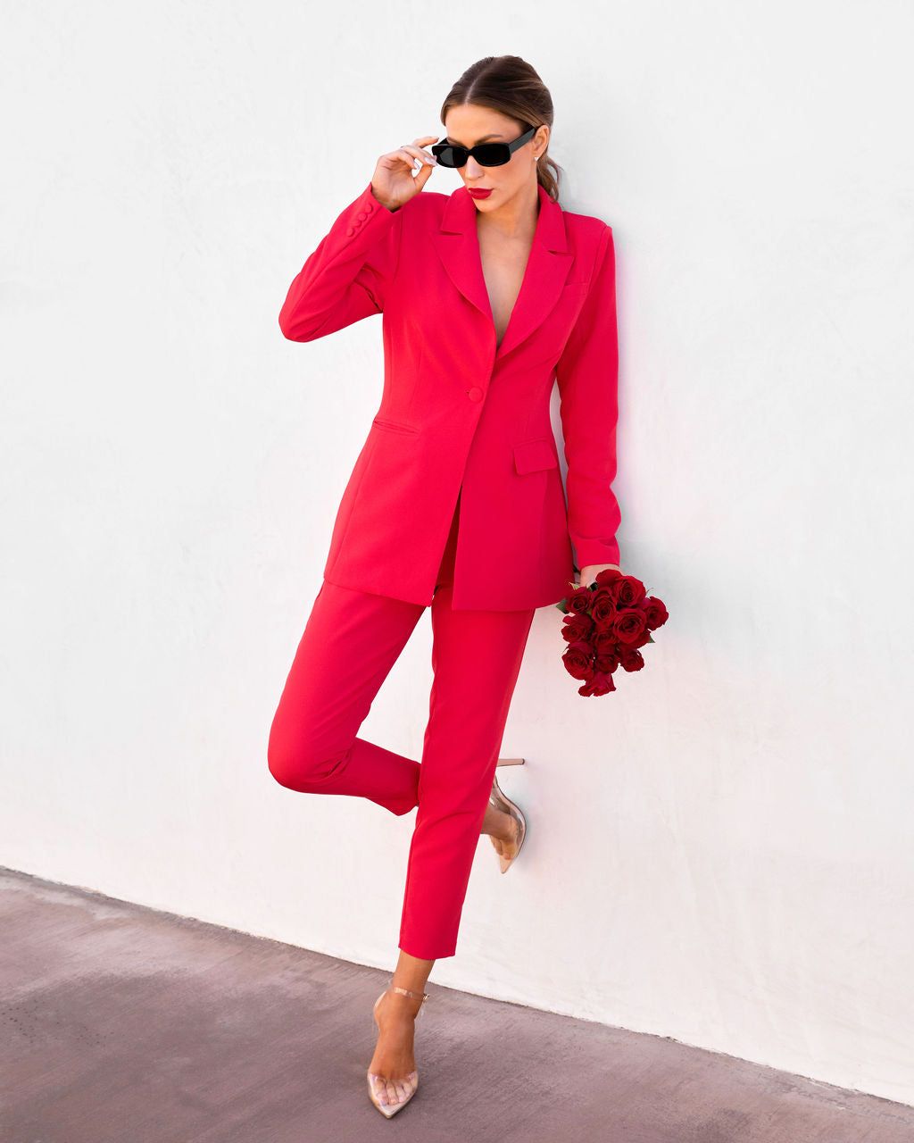 Next In Line Pocketed Blazer - Red - FINAL SALE sold by Vici product image thumbnail 3