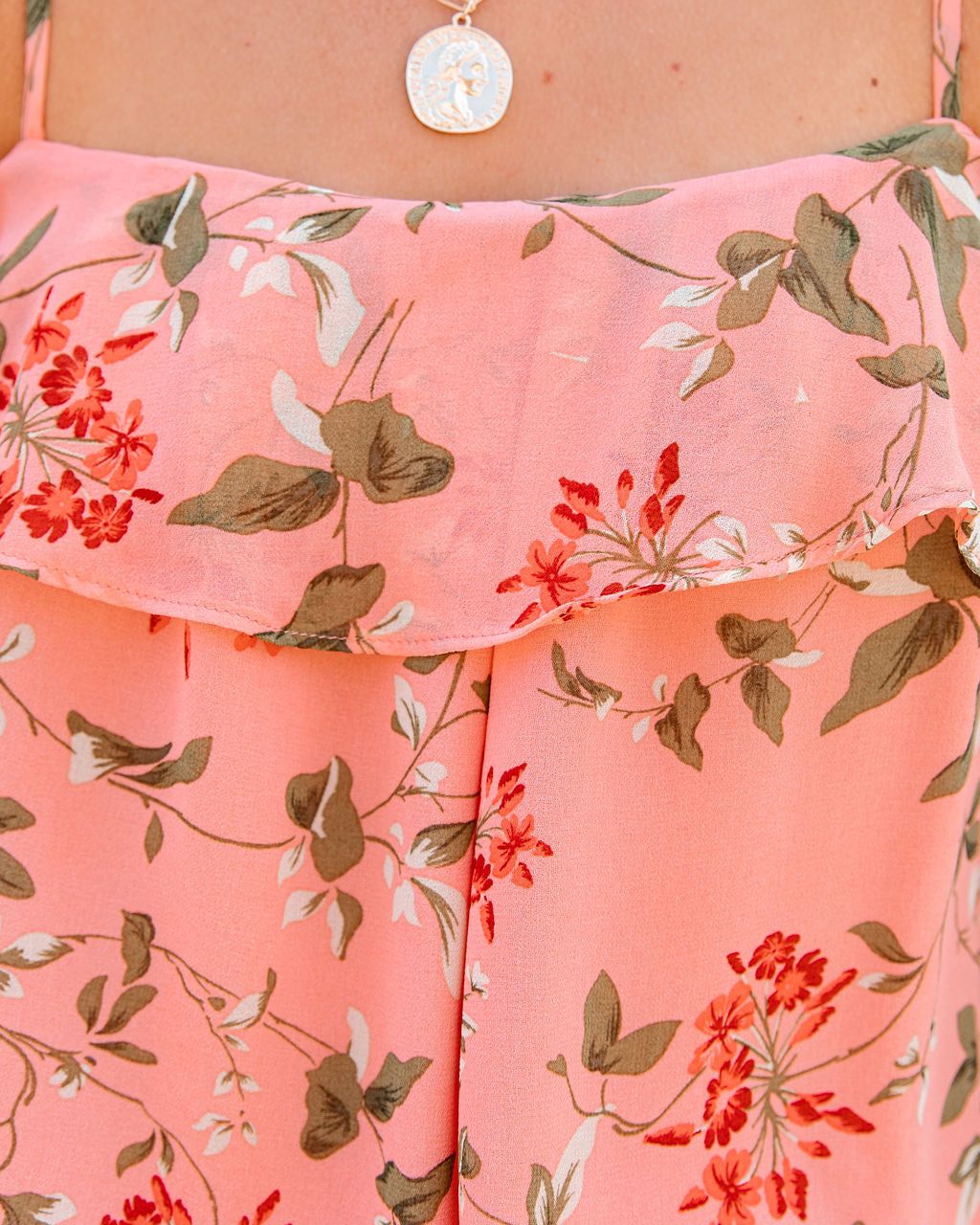 Swing Floral Ruffle Cami Tank - FINAL SALE sold by Vici product image thumbnail 4