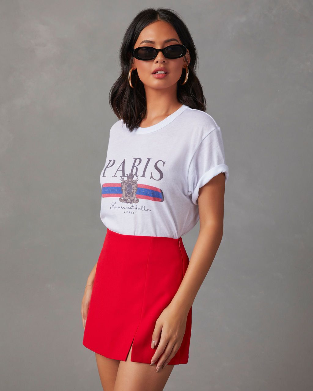 Paris Luxury Graphic Tee - White sold by Vici product image thumbnail 5