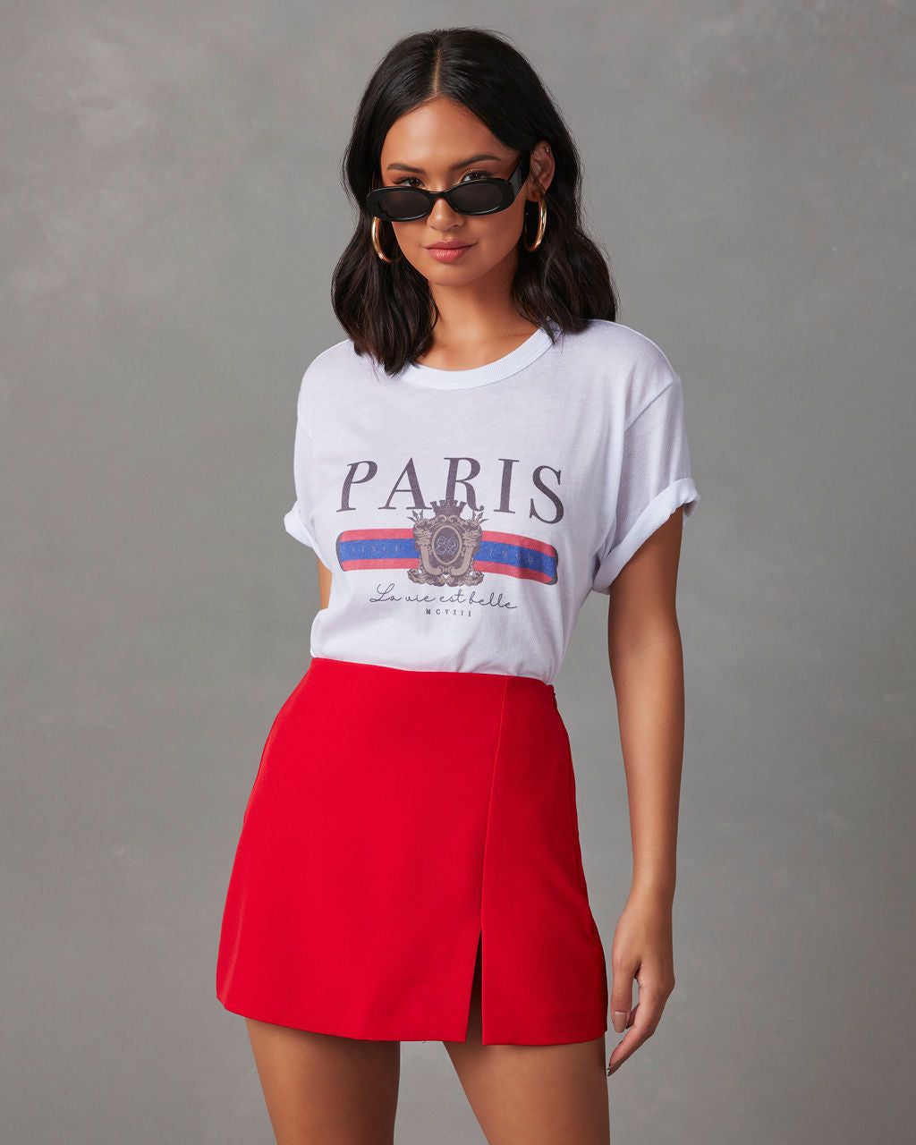 Paris Luxury Graphic Tee - White sold by Vici product image thumbnail 3