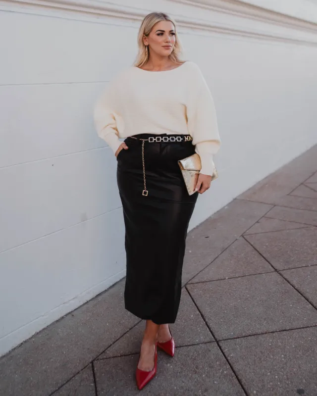 Normandie Knit Boat Neck Pullover Sweater sold by Vici