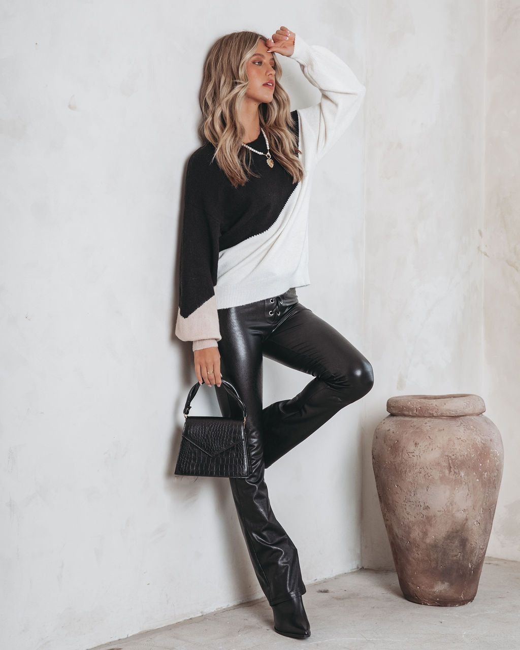 Marcella Colorblock Knit Sweater sold by Vici product image thumbnail 3