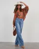 Italiano Paisley Button Down Blouse sold by Vici