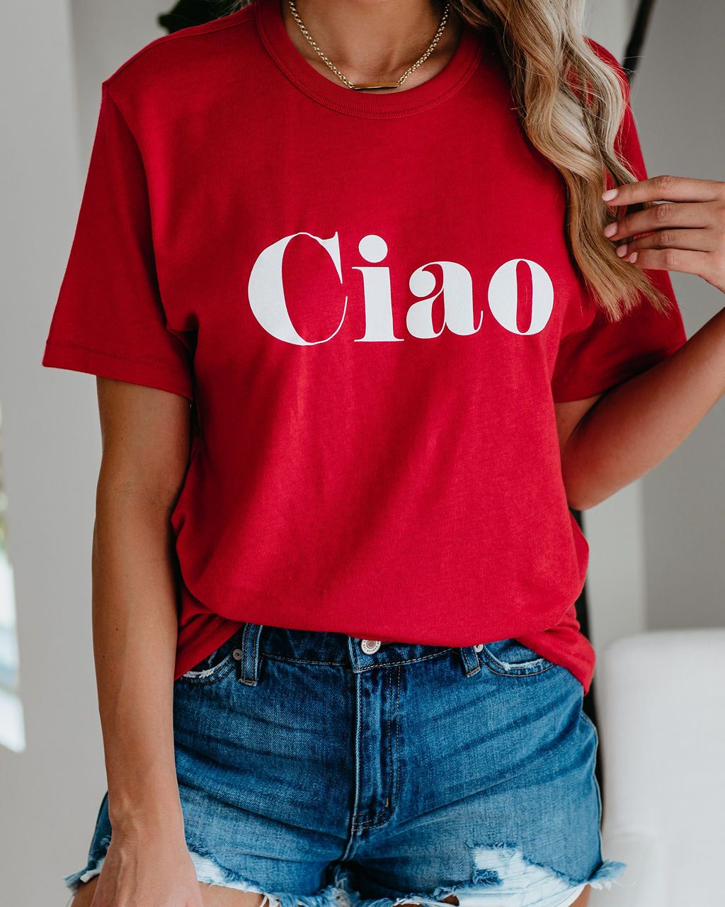 Ciao Cotton Blend Tee sold by Vici product image thumbnail 3