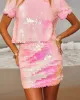 Show Stopper Pailette Sequin Mini Skirt sold by Vici