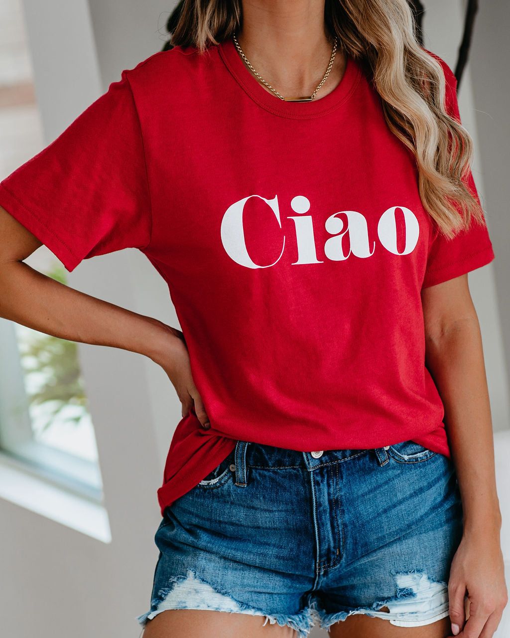 Ciao Cotton Blend Tee sold by Vici product image thumbnail 5