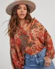 Italiano Paisley Button Down Blouse sold by Vici