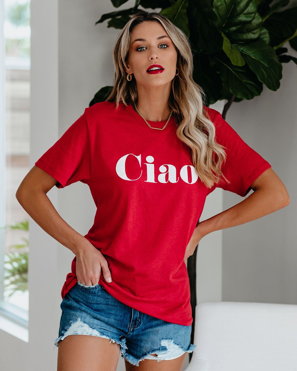 Ciao Cotton Blend Tee sold by Vici product image thumbnail 6