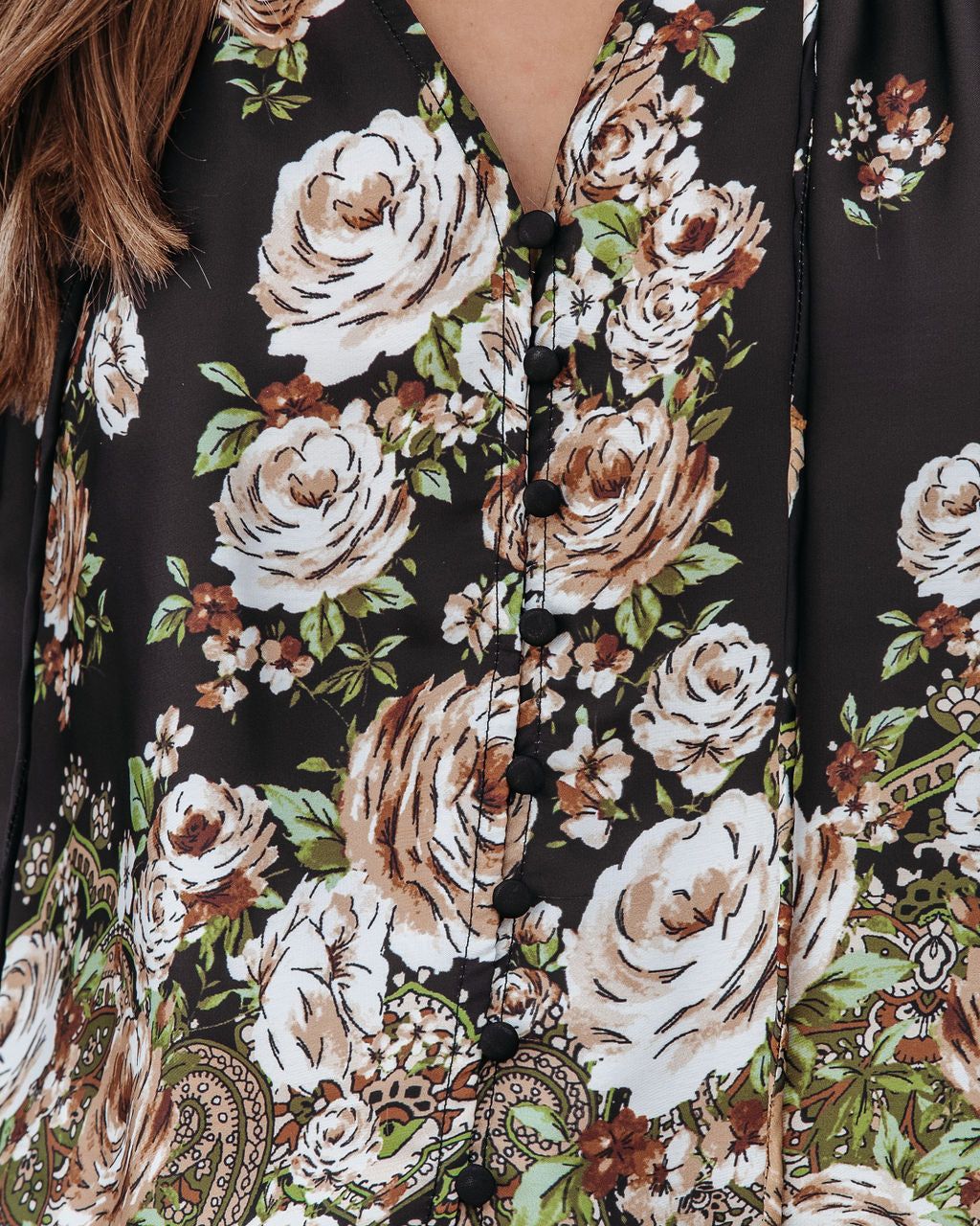 Midnight Garden Floral Satin Top sold by Vici product image thumbnail 2