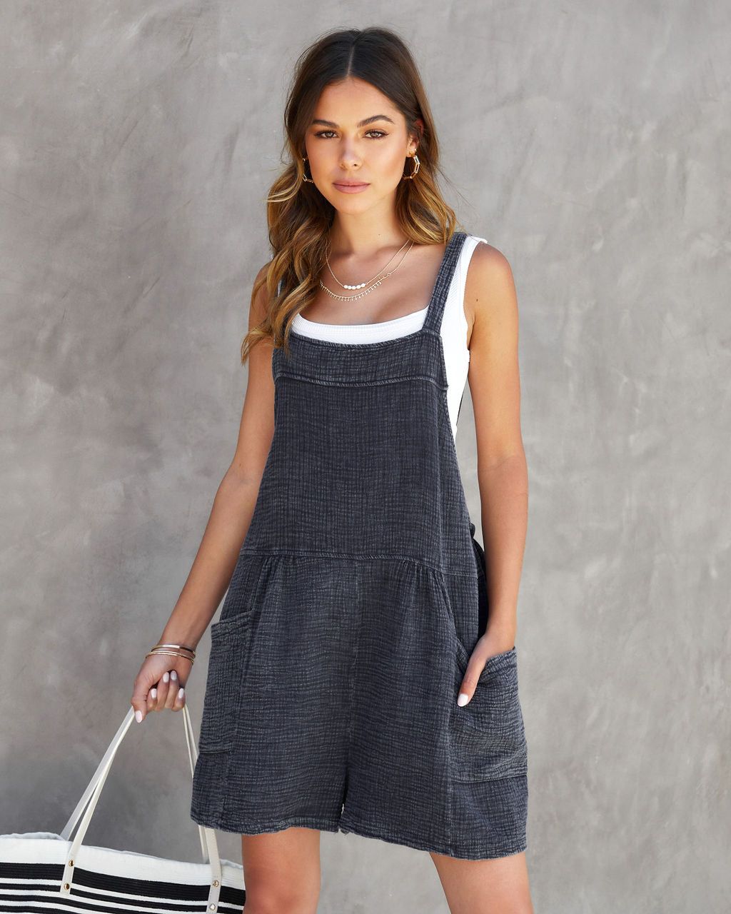 Sheridan Pocketed Mineral Wash Overalls - Black - FINAL SALE sold by Vici product image thumbnail 3