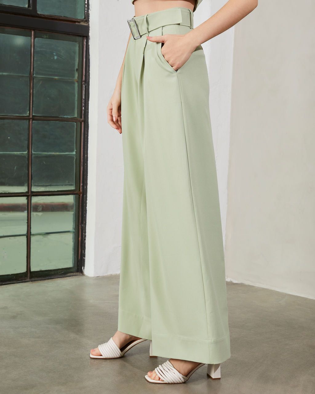 Katarina Belted Wide Leg Pants sold by Vici product image thumbnail 3
