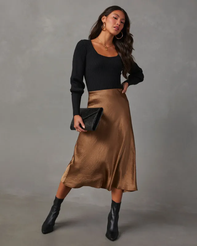 Keller Balloon Sleeve Ribbed Sweater sold by Vici