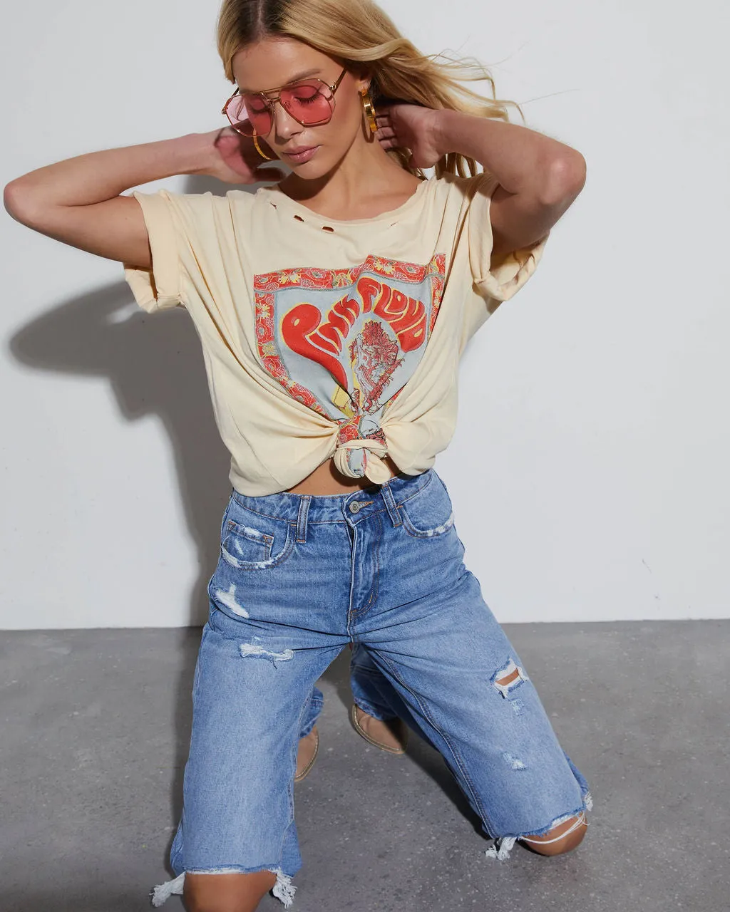 Pink Floyd Oversized Graphic Tee sold by Vici