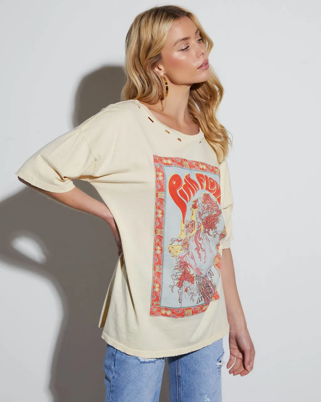 Pink Floyd Oversized Graphic Tee sold by Vici product image thumbnail 5