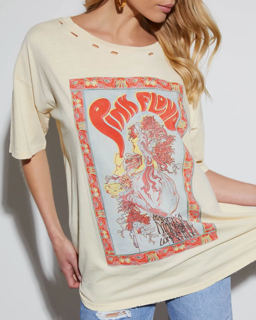 Pink Floyd Oversized Graphic Tee sold by Vici product image thumbnail 2