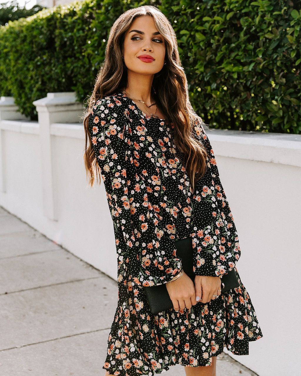 Begin Again Floral Tiered Babydoll Dress - FINAL SALE sold by Vici