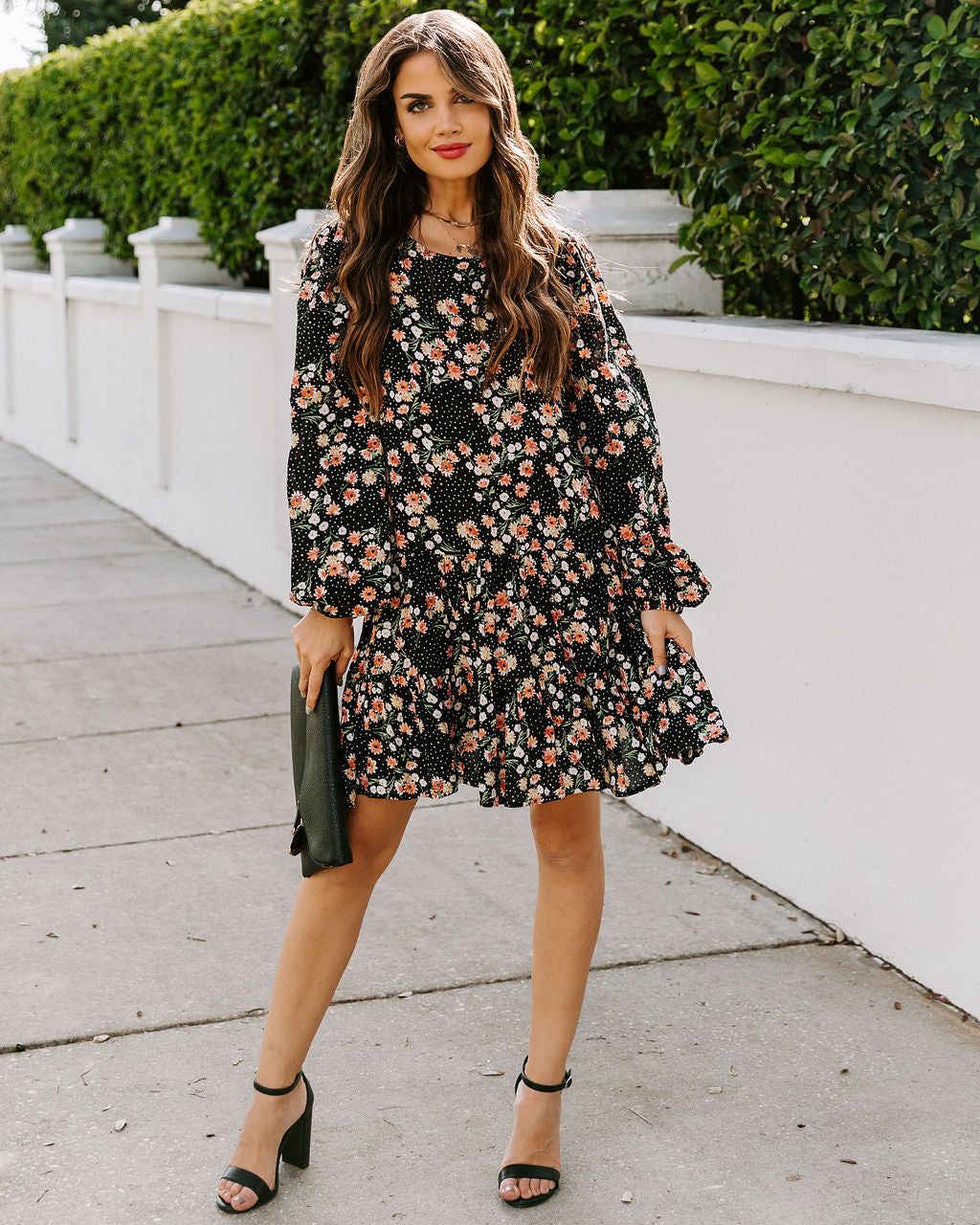 Begin Again Floral Tiered Babydoll Dress - FINAL SALE sold by Vici product image thumbnail 6