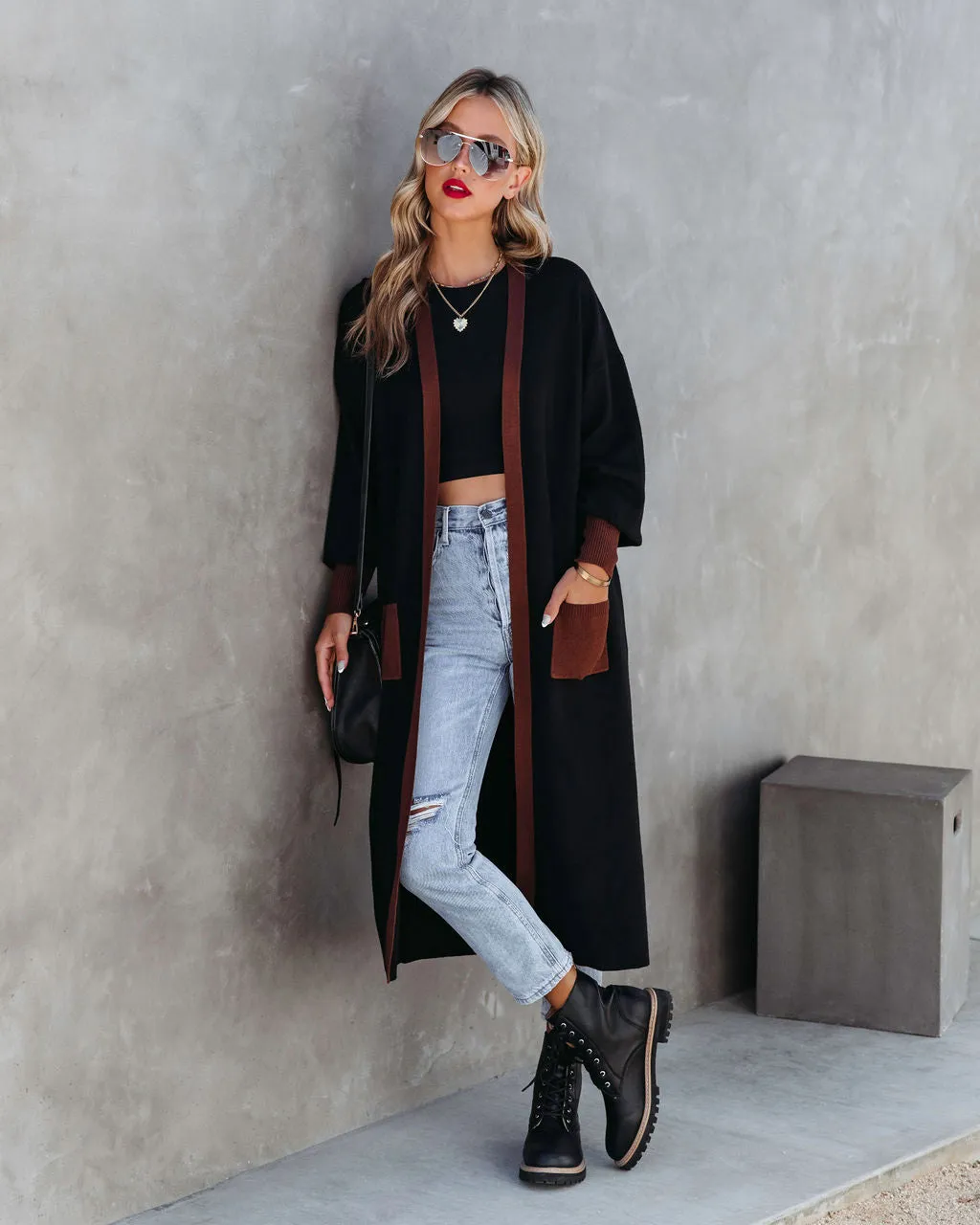 Enchantment Pocketed Duster Cardigan sold by Vici