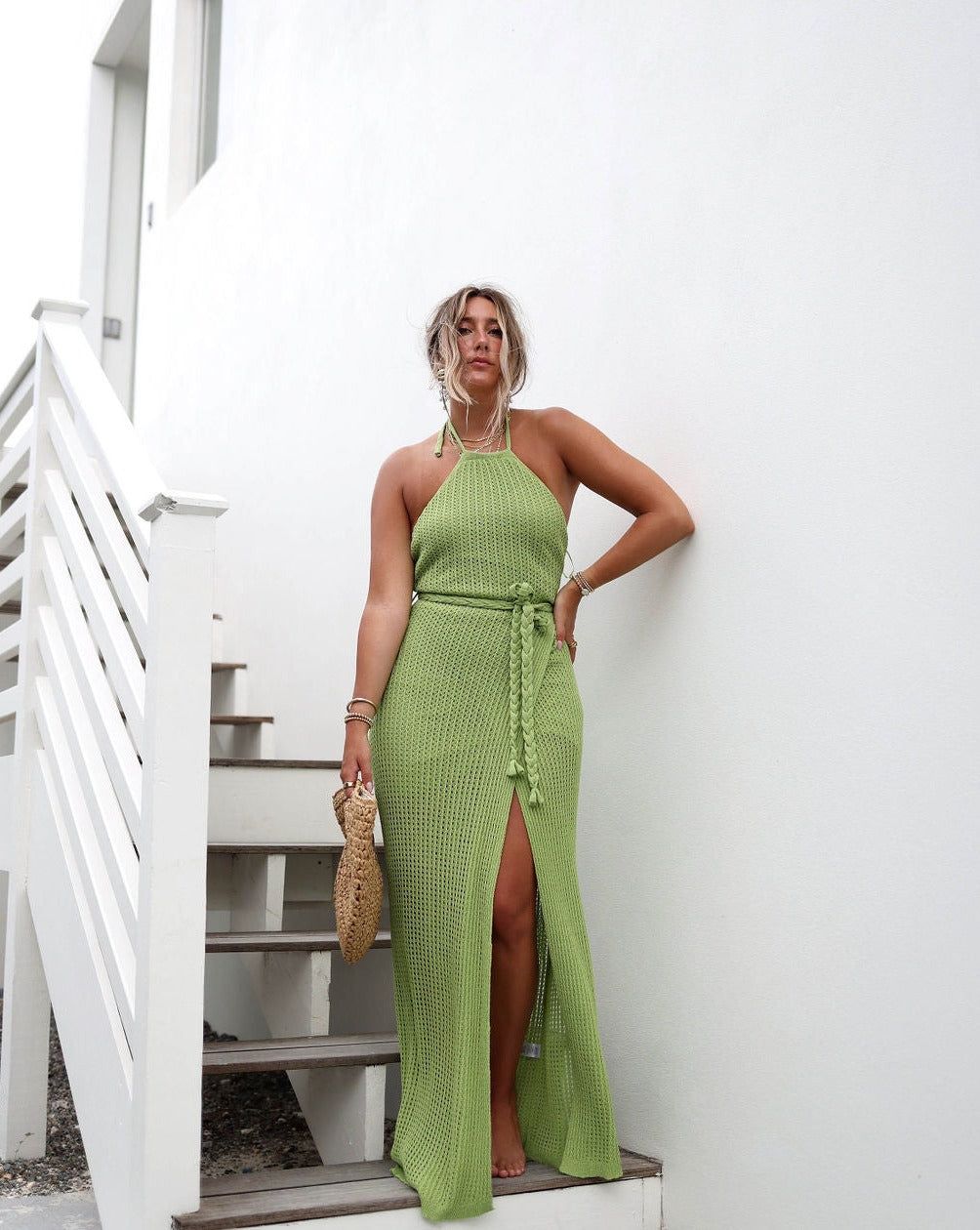 By The Sea Crochet Wrap Maxi Dress sold by Vici product image thumbnail 3