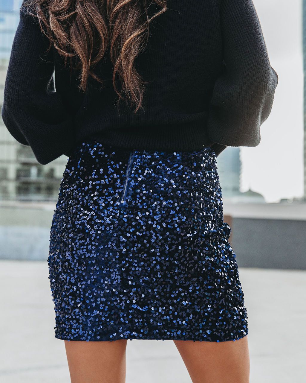 Viva La Vida Sequin Velvet Mini Skirt sold by Vici product image thumbnail 4