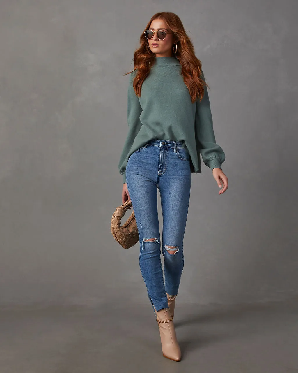 Kaplan Mock Neck Knit Sweater sold by Vici product image thumbnail 5