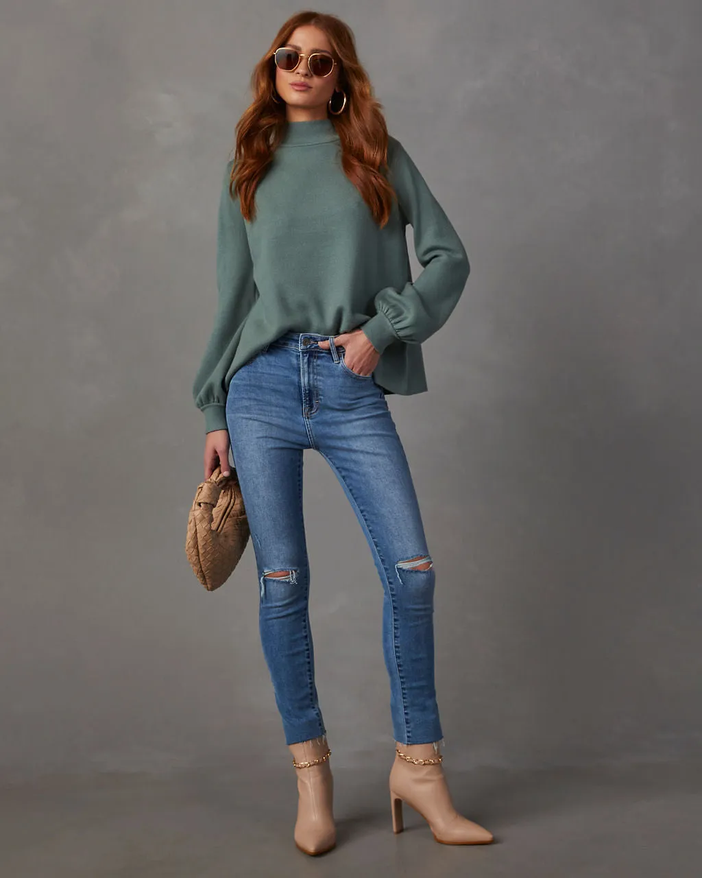 Kaplan Mock Neck Knit Sweater sold by Vici product image thumbnail 2
