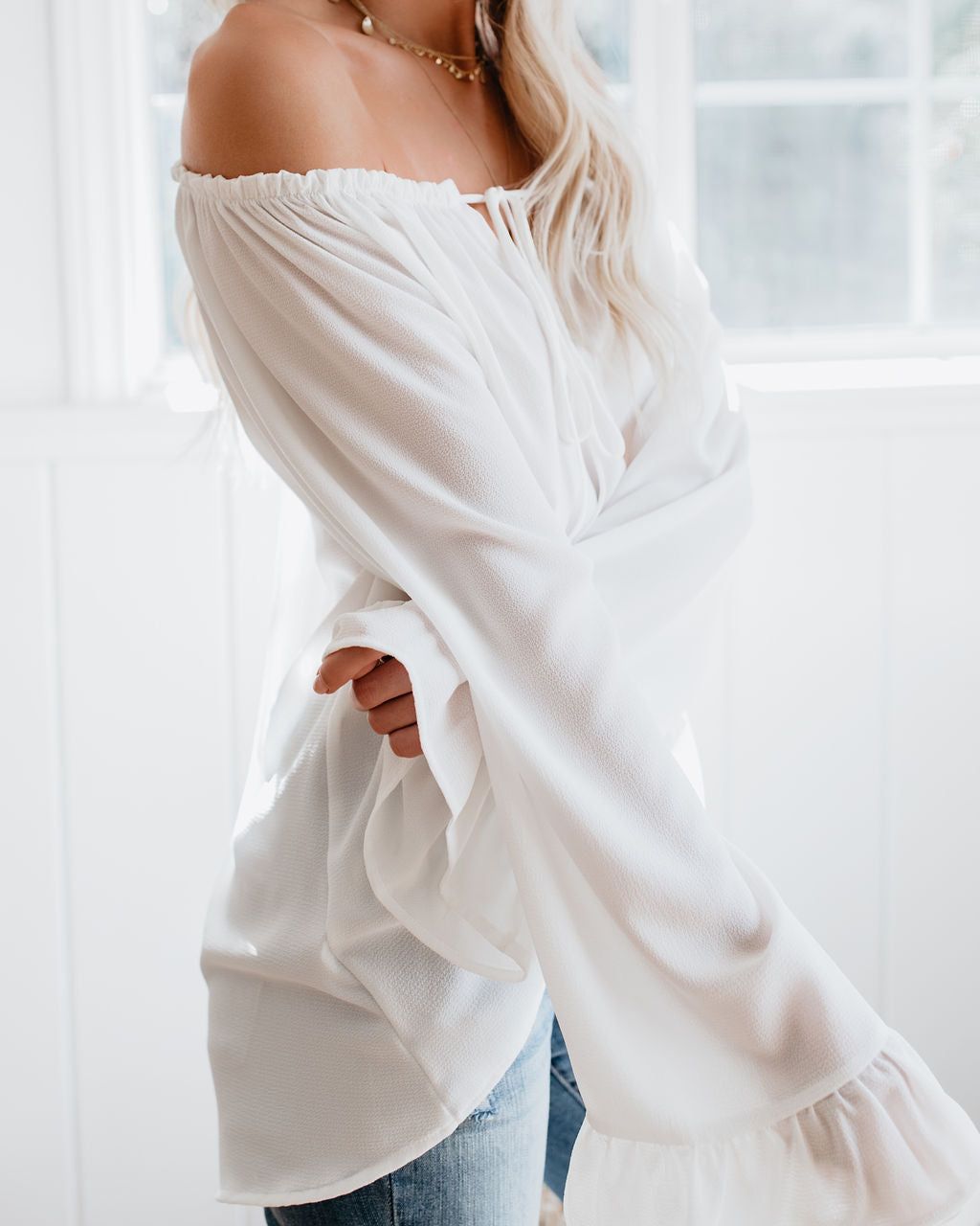 Classic Tale Blouse - White - FINAL SALE sold by Vici product image thumbnail 5