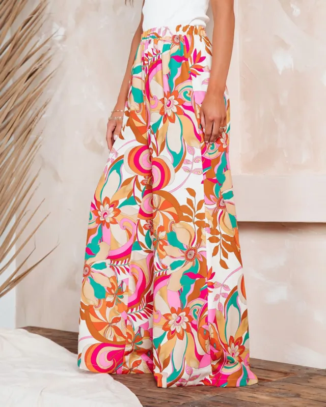 Tropez Printed Wide Leg Pants - SALE sold by Vici