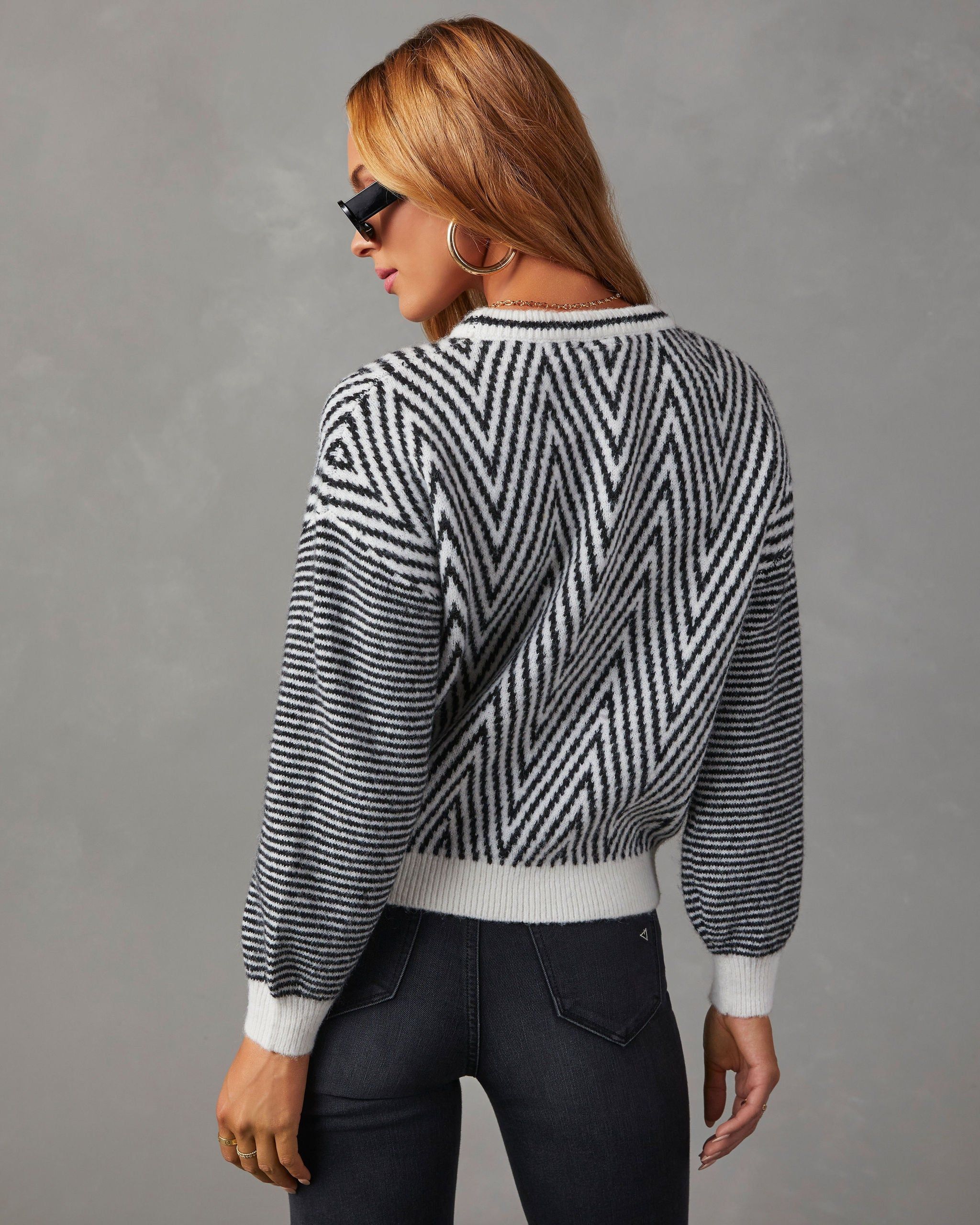Open Book Chevron Pullover Sweater sold by Vici product image thumbnail 3