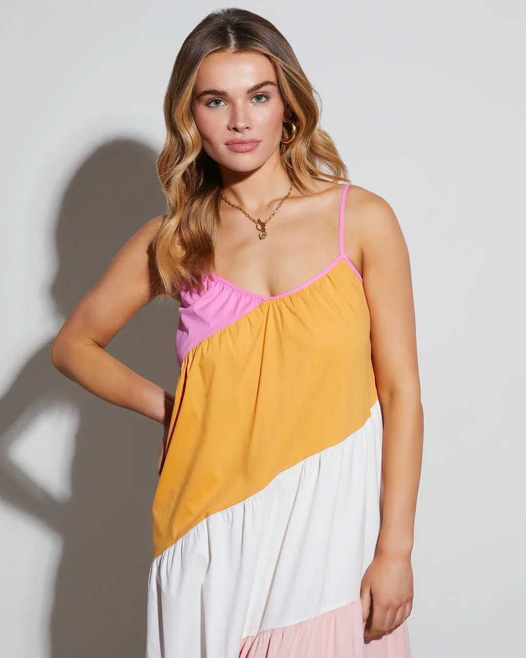 Patricia Colorblock Cotton Maxi Dress sold by Vici product image thumbnail 2