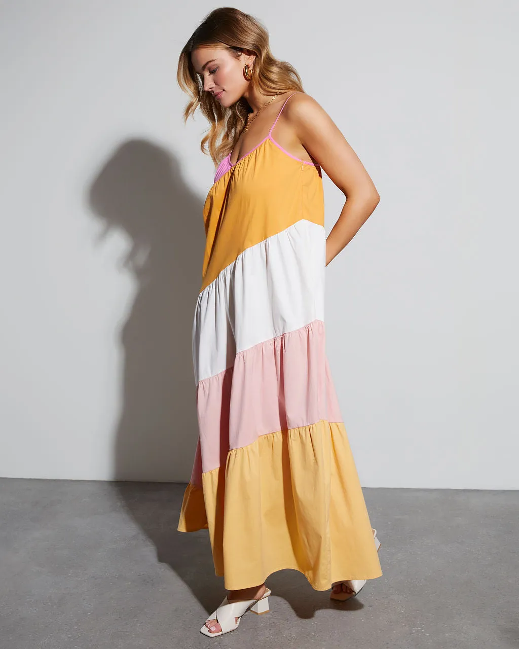 Patricia Colorblock Cotton Maxi Dress sold by Vici product image thumbnail 3