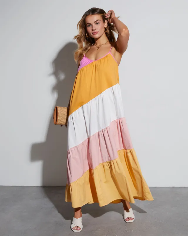 Patricia Colorblock Cotton Maxi Dress sold by Vici