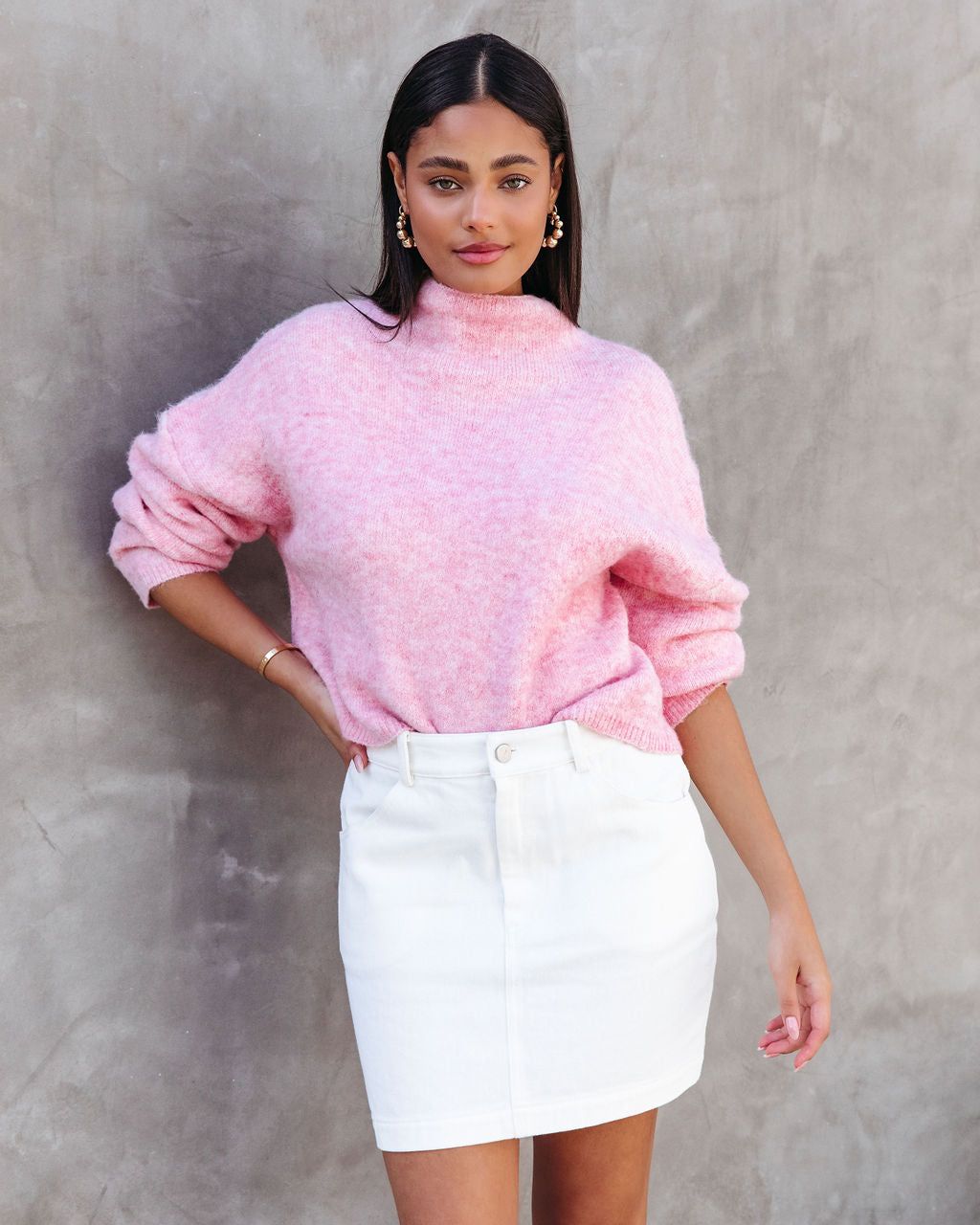 Down Memory Lane Denim Mini Skirt - White - FINAL SALE sold by Vici product image thumbnail 7