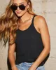 Karley Linen Blend Spaghetti Twist Strap Tank sold by Vici