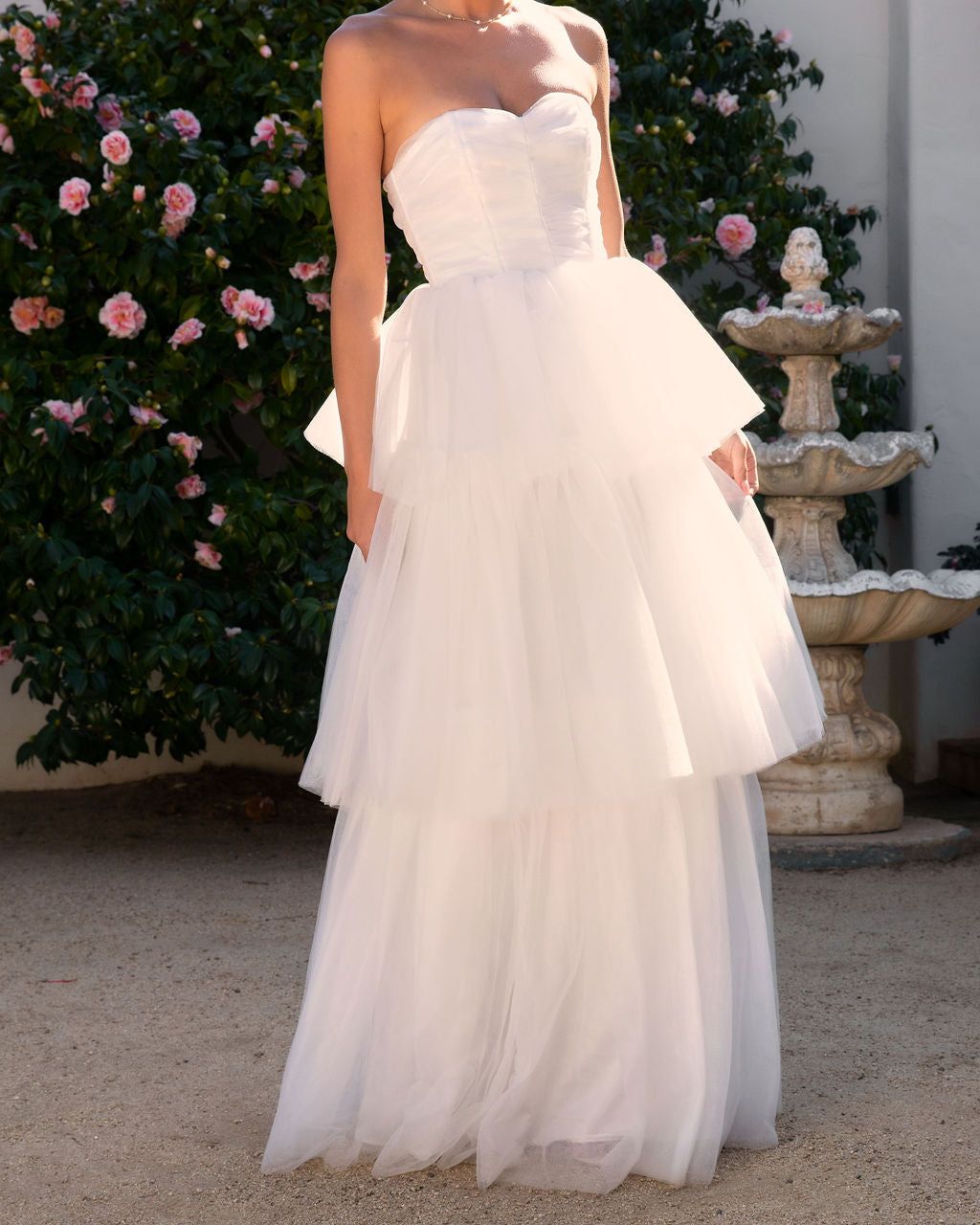 Forever My Love Strapless Tulle Maxi Dress sold by Vici product image thumbnail 2