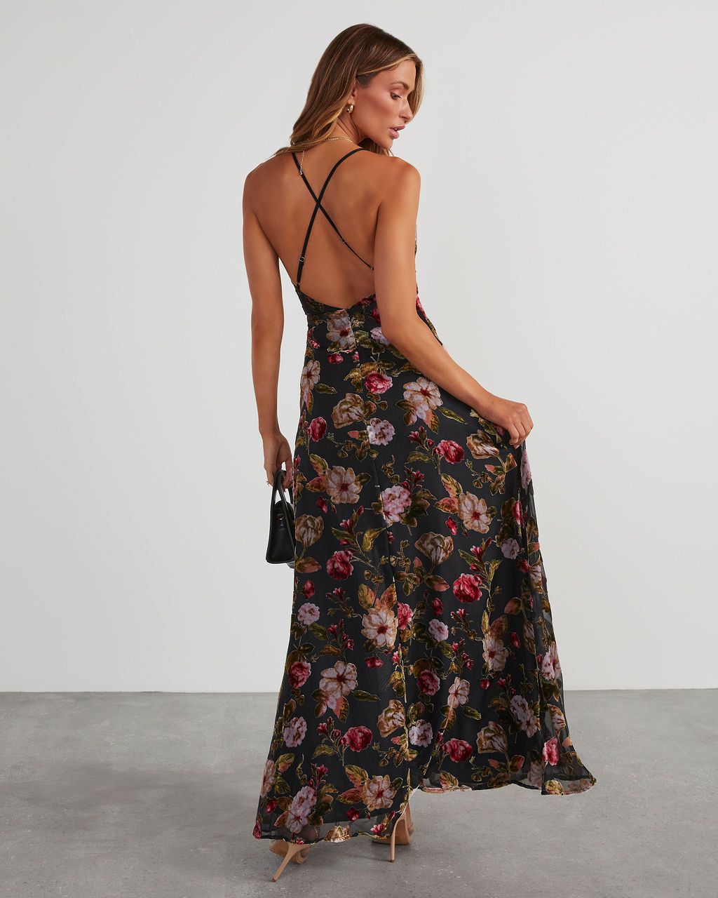 Jordie Floral Maxi Dress - Black sold by Vici product image thumbnail 4