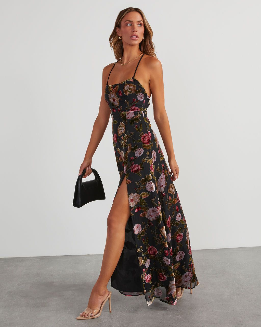 Jordie Floral Maxi Dress - Black sold by Vici product image thumbnail 3