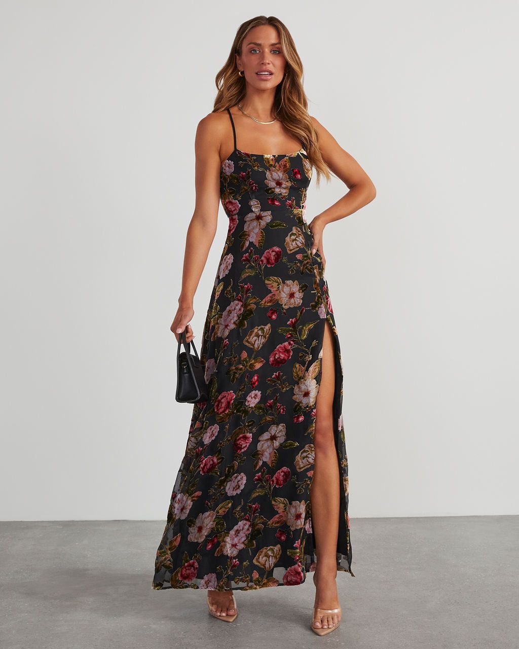 Jordie Floral Maxi Dress - Black sold by Vici product image thumbnail 5