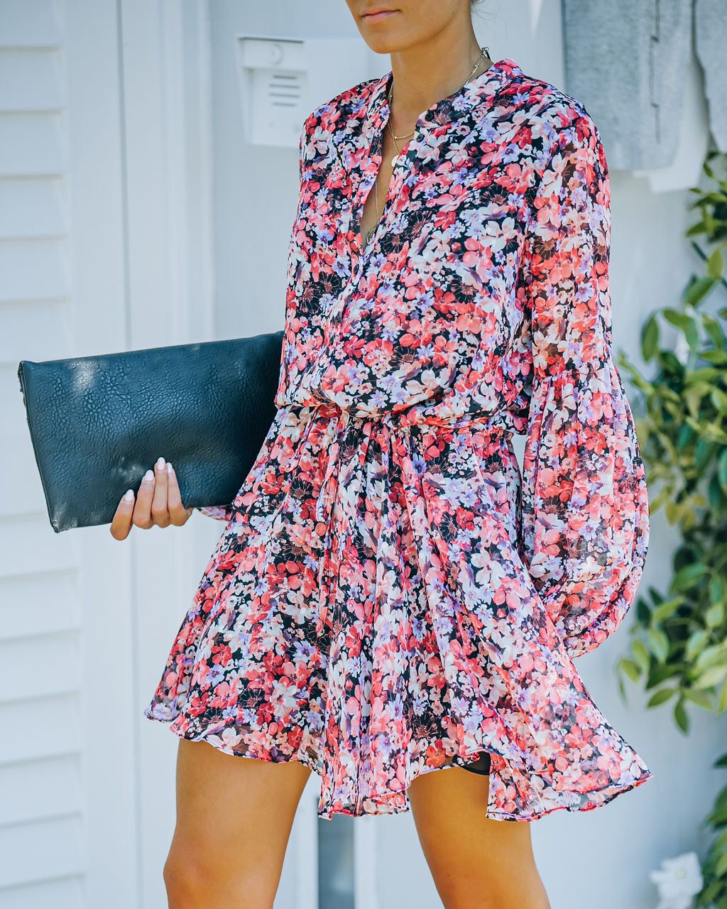 Kule Floral Adjustable Balloon Sleeve Dress - FINAL SALE sold by Vici product image thumbnail 9