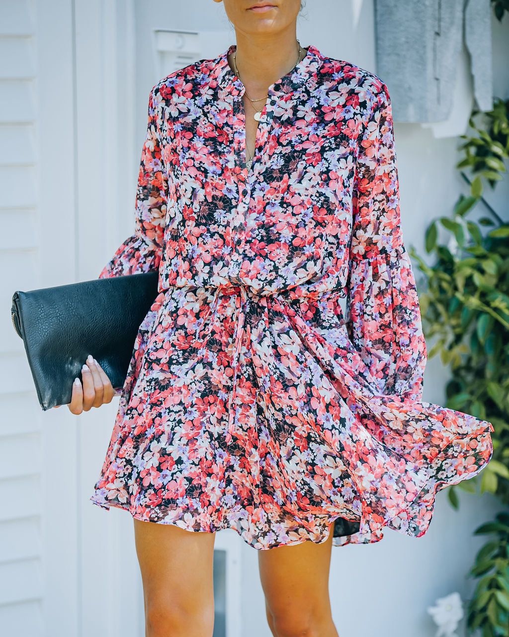 Kule Floral Adjustable Balloon Sleeve Dress - FINAL SALE sold by Vici product image thumbnail 5