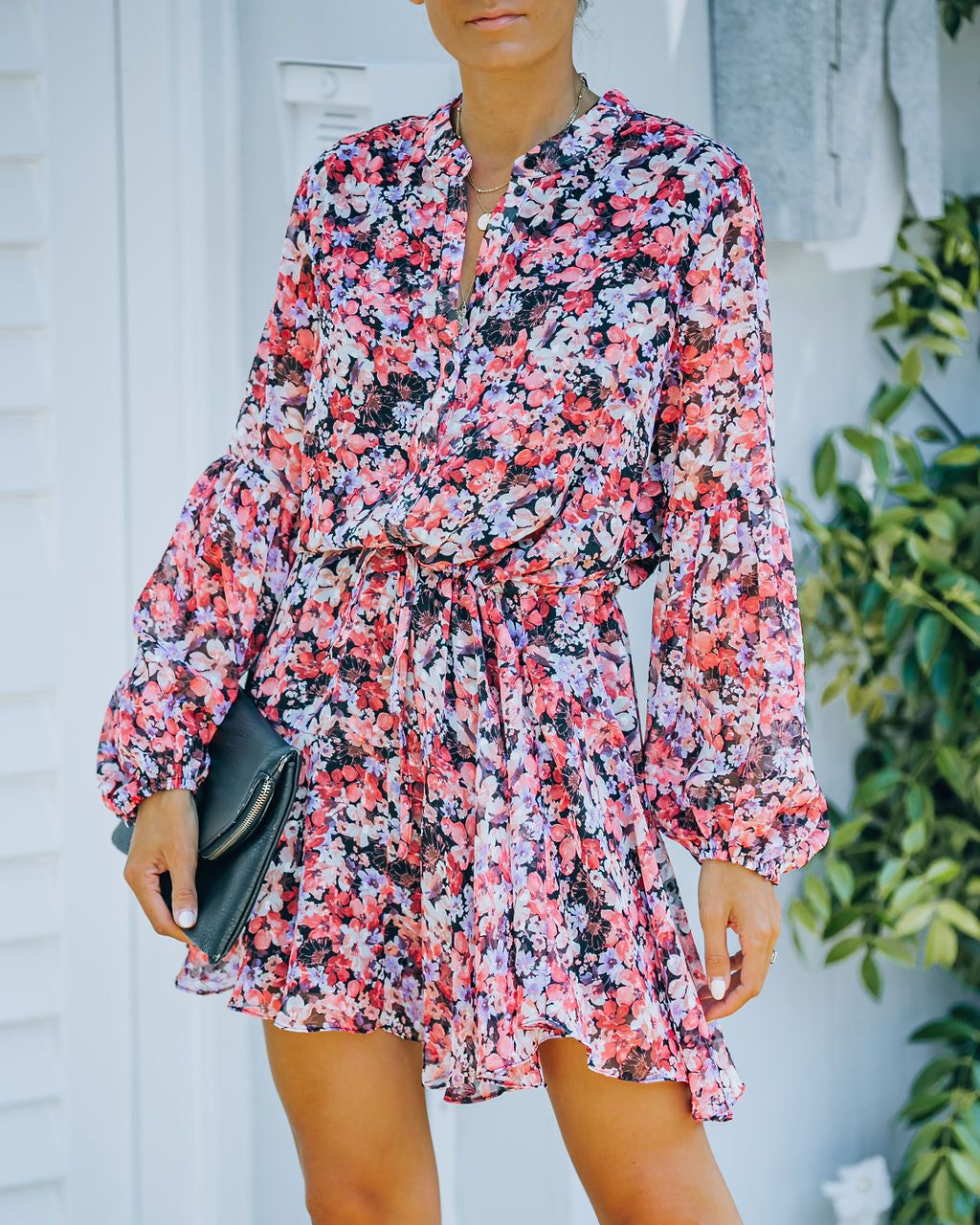 Kule Floral Adjustable Balloon Sleeve Dress - FINAL SALE sold by Vici