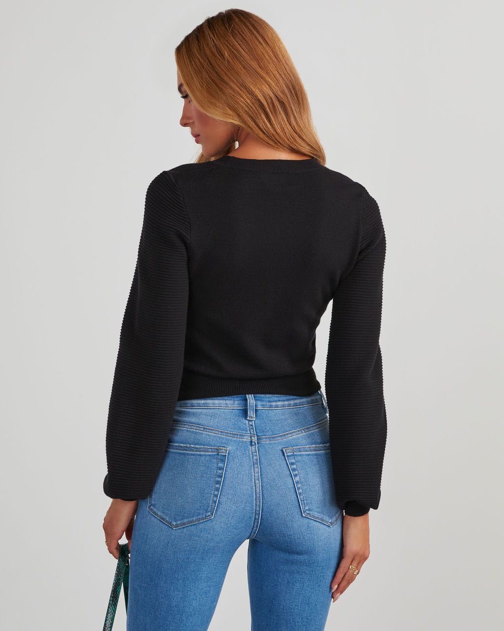 Roane Cropped Pullover Sweater - Black sold by Vici product image thumbnail 4