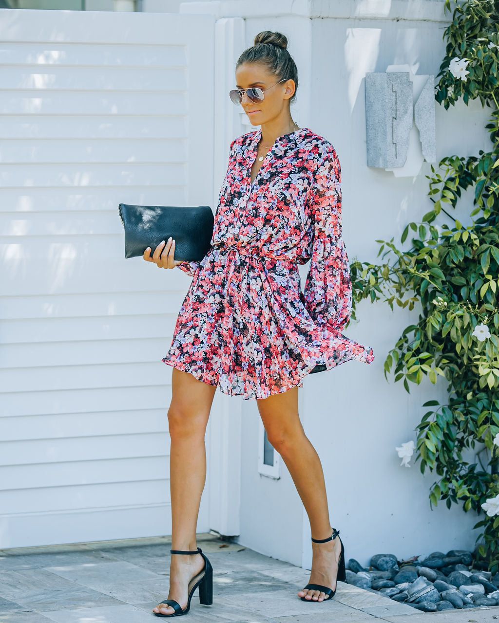 Kule Floral Adjustable Balloon Sleeve Dress - FINAL SALE sold by Vici product image thumbnail 6