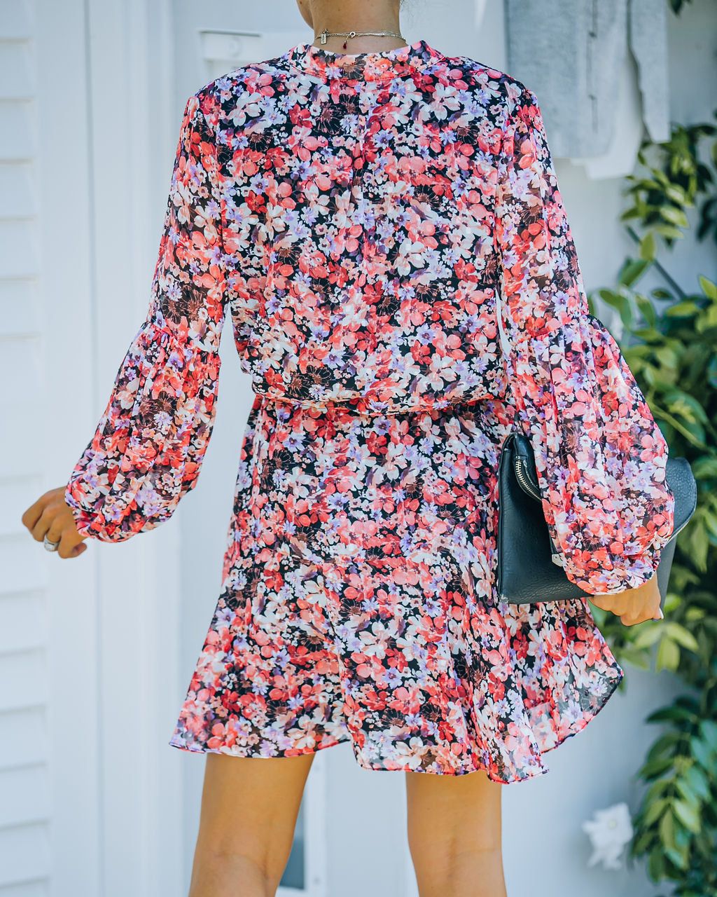 Kule Floral Adjustable Balloon Sleeve Dress - FINAL SALE sold by Vici product image thumbnail 2