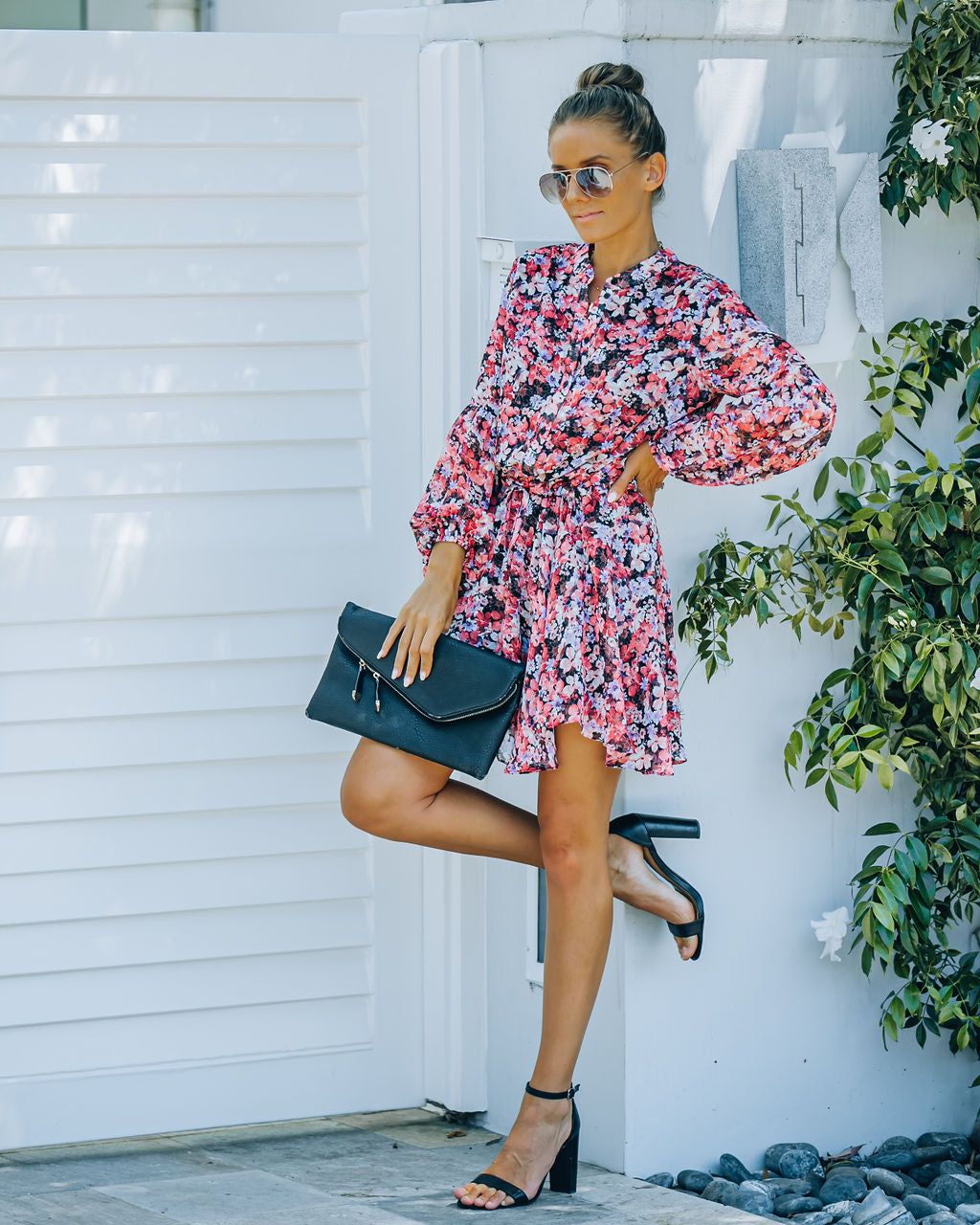 Kule Floral Adjustable Balloon Sleeve Dress - FINAL SALE sold by Vici product image thumbnail 11