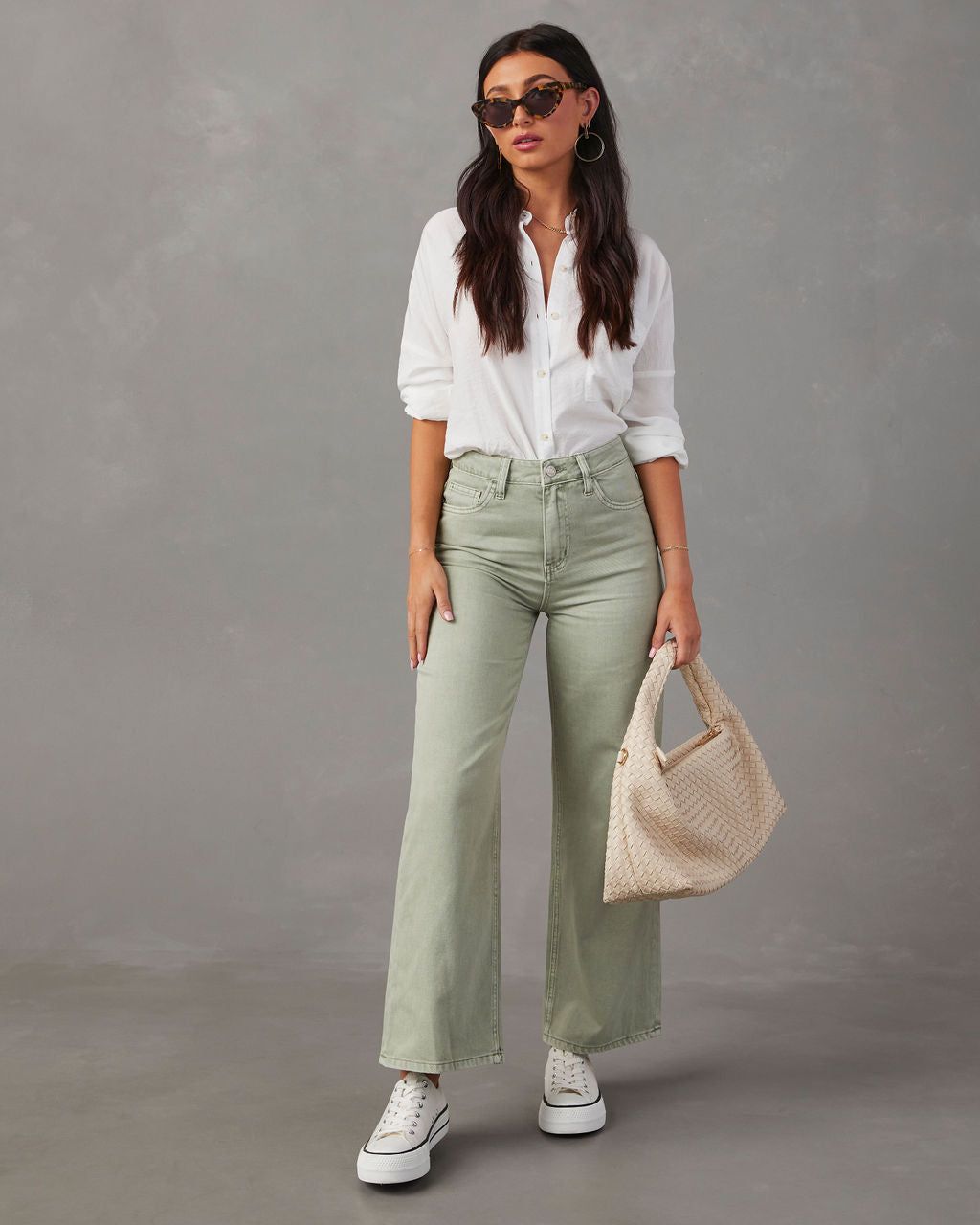 Kelso High Rise Wide Leg Cropped Jeans sold by Vici product image thumbnail 2