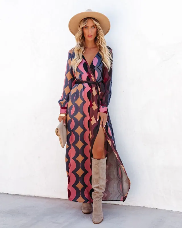 Spread Beauty Printed Wrap Maxi Dress - FINAL SALE sold by Vici