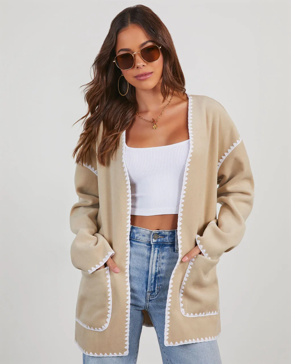 Theresa Embroidered Belted Jacket sold by Vici product image thumbnail 5